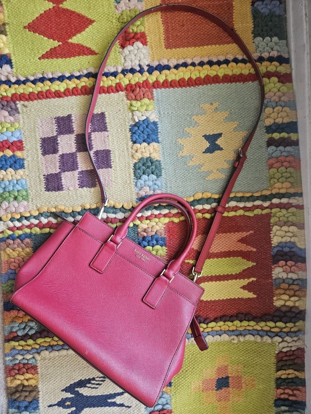 Kate Spade Staci Medium Satchel. Red.